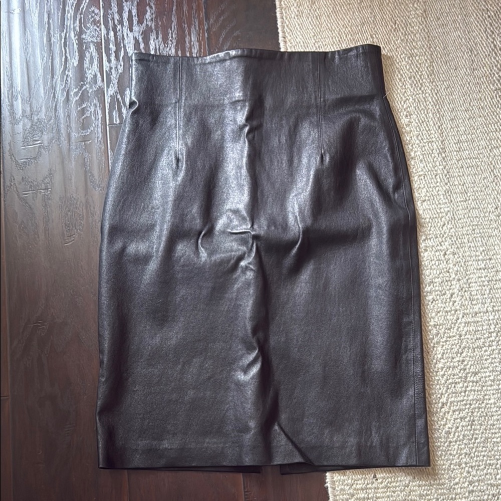 ThePerfext Black Leather Skirt